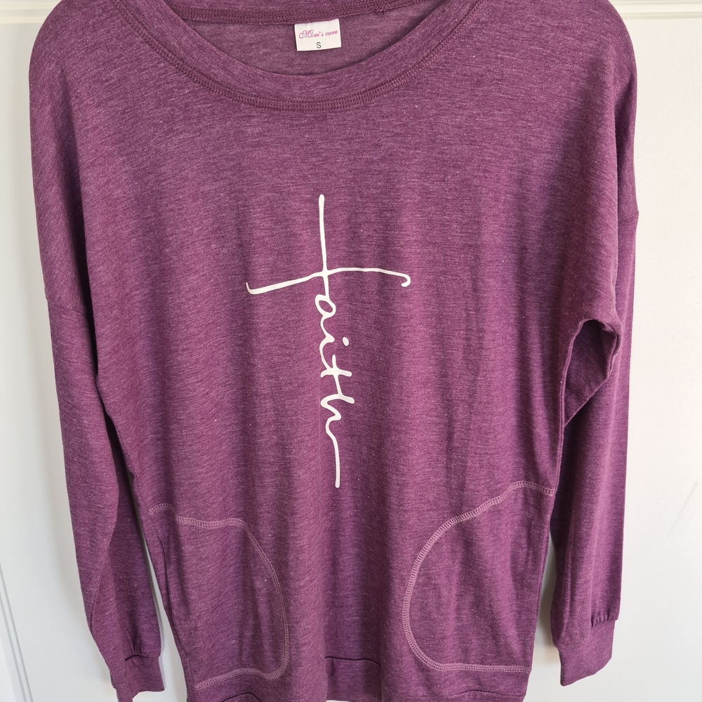 Women's Magenta Faith Longsleeve T